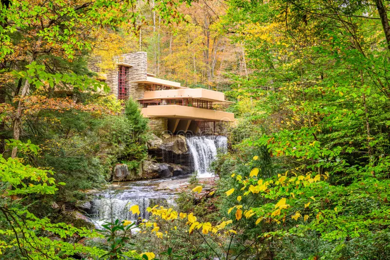 Fallingwater, Fayette County — Frank Lloyd Wright masterpiece